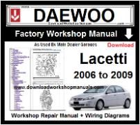 Daewoo Lacetti Workshop Manual Download